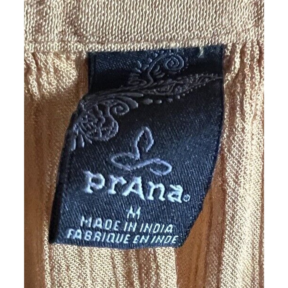 PRANA Womens Top PERMILIA Mustard Yellow Button Up Dolman Sleeve Size M - Picture 4 of 4